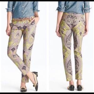 J. Crew Sovereign Paisley Cafe Capris